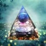 Pyramide Orgonite Lapiz lazuli spirale de Fibonacci 